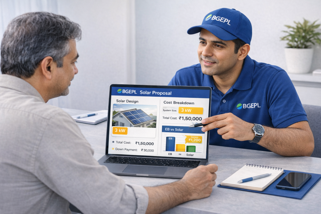 BGEPL - Trusted Home Solar Panel Installation in Chennai 50 Home steps 2